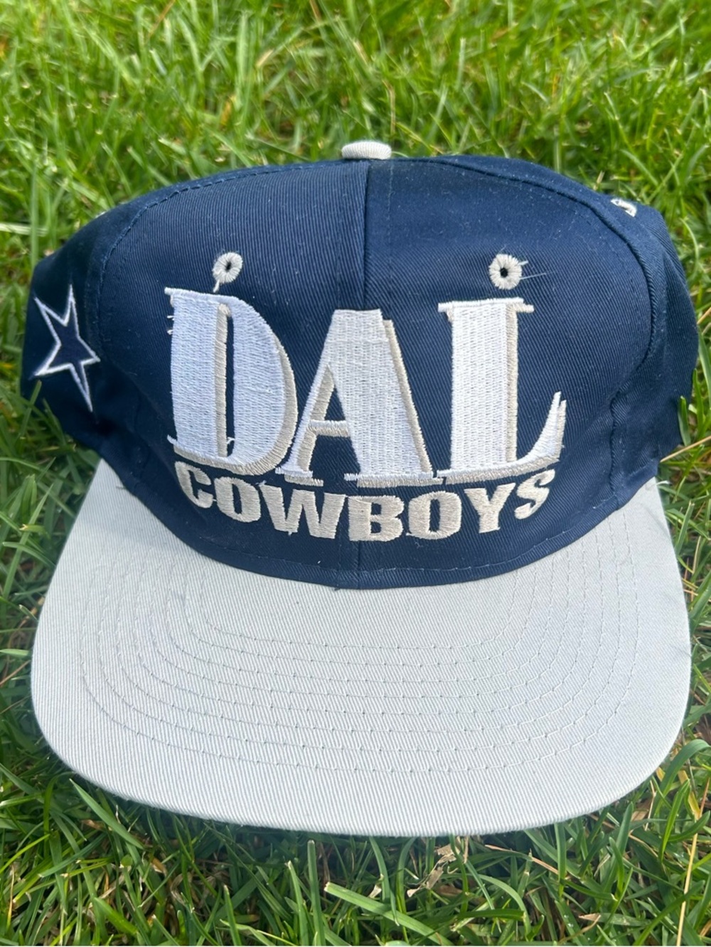 Vintage Dallas Cowboys Navy and Gray Snapback Hat